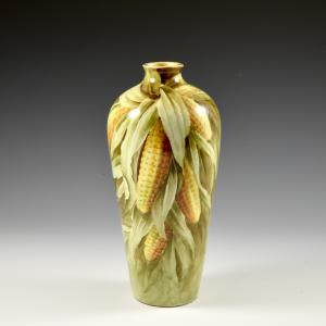 Vaso forma moderna con pannocchie dalla serie I fioristi - Luigi Conti, Richard-Ginori, 1900-1920 circa